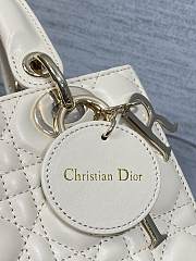 Dior Small Lady Bag Cream Gold 20cm - 6