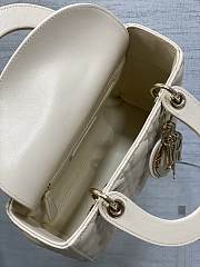 Dior Small Lady Bag Cream Gold 20cm - 5