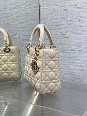 Dior Small Lady Bag Cream Gold 20cm - 3