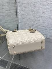 Dior Small Lady Bag Cream Gold 20cm - 2