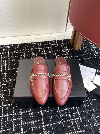 Chanel Red Loafer