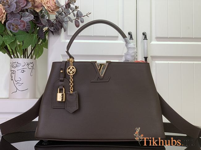 Louis Vuitton LV Capucines MM Souple Chocolate Brown 33x24x12cm - 1
