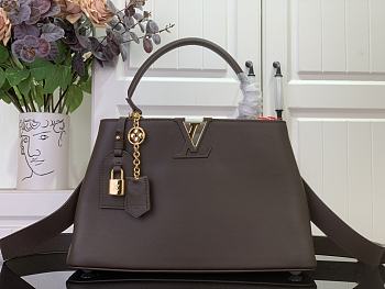 Louis Vuitton LV Capucines MM Souple Chocolate Brown 33x24x12cm