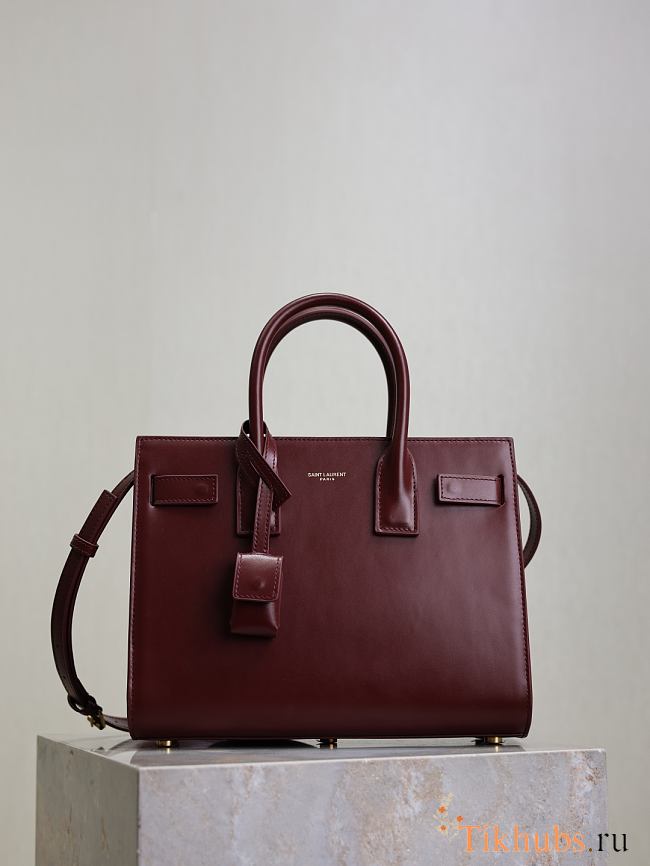 YSL Sac De Jour Bag Red Smooth Calfskin 26cm - 1