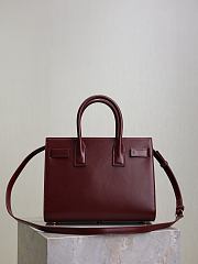 YSL Sac De Jour Bag Red Smooth Calfskin 26cm - 5