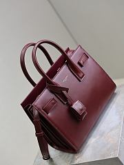 YSL Sac De Jour Bag Red Smooth Calfskin 26cm - 4