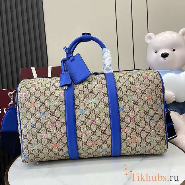 Gucci GG Multicolor Medium Duffle Bag Blue 45x30x24.5cm - 1