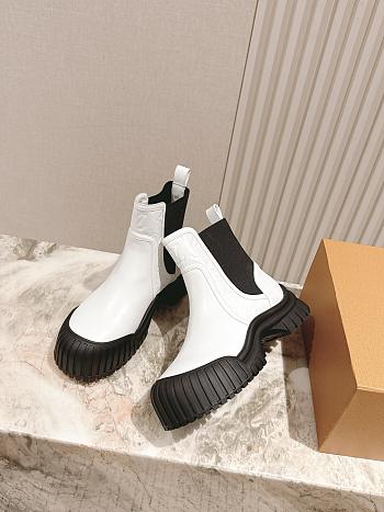 Louis Vuitton LV Ruby Flat Ankle White Boots