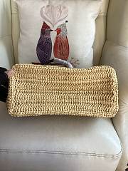 Prada Medium Crochet Leather Tote Bag Tan/Black 32x29x16cm - 2