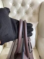 Hermes Birkin 40 Bag Brown Silver 40x40x24cm - 6