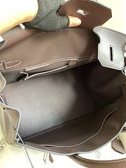 Hermes Birkin 40 Bag Brown Silver 40x40x24cm - 4