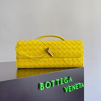 Bottega Veneta Long Clutch Andiamo With Handle Yellow 31x13x3cm