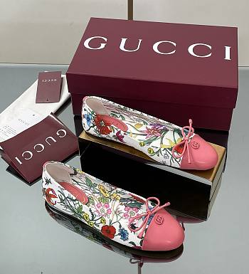 Gucci Women's Printed Ballet Pink Flat