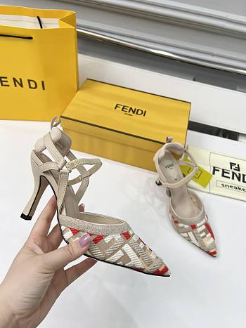 Fendi Colibrì FF-Motif Slingback Pumps 85mm