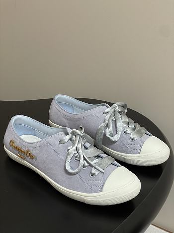 Dior Lucky Sneaker Pale Blue Suede Calfskin