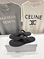 Versace Alia Rubber Black Flat Sandals - 2