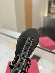 Valentino Rockstud Black Stud Flat Sandal - 5