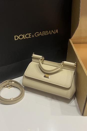 Dolce & Gabbana Small Sicily Beige Handbag 18x11x6cm