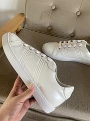 Hermes White Leather Quicker Sneakers - 1