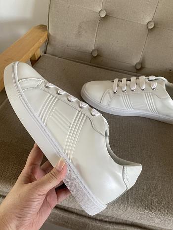 Hermes White Leather Quicker Sneakers