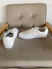 Hermes White Leather Quicker Sneakers - 3