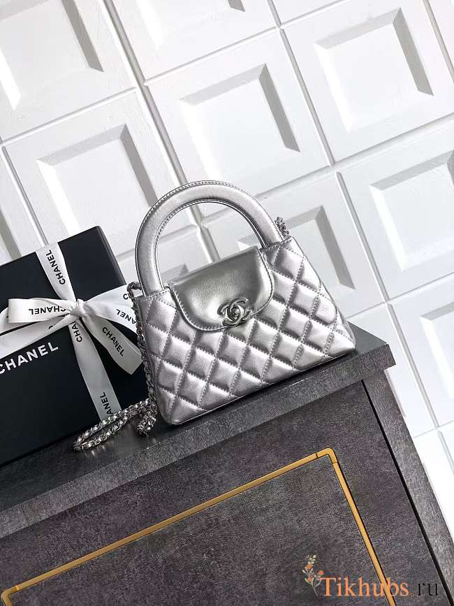 Chanel Mini Kelly Silver 13x19x7cm - 1