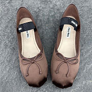 Miu Miu Satin Ballet Flats - 4