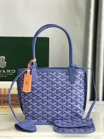Goyard Mini Anjou Tote Bag Blue 20x20x10cm