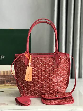 Goyard Mini Anjou Tote Bag Red 20x20x10cm