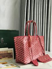 Goyard Goyardine Monogram Tote Red 34x15x28cm - 3