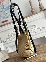 Loewe Small Punch Hole Hobo Bag Raffia 43x40x40cm - 6