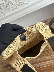 Loewe Small Punch Hole Hobo Bag Raffia 43x40x40cm - 5