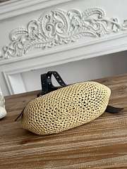 Loewe Small Punch Hole Hobo Bag Raffia 43x40x40cm - 4