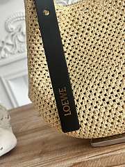 Loewe Small Punch Hole Hobo Bag Raffia 43x40x40cm - 2