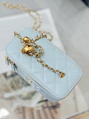 Chanel 24K Vanity Case Blue Lambskin Gold 17cm - 4