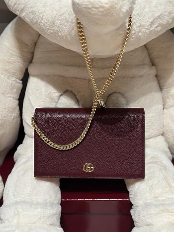 Gucci GG Marmont Wallet On Chain Red 20x12.5x4cm