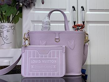 Louis Vuitton LV Neverfull Inside Out BB Purple 26.5x16.5x11cm