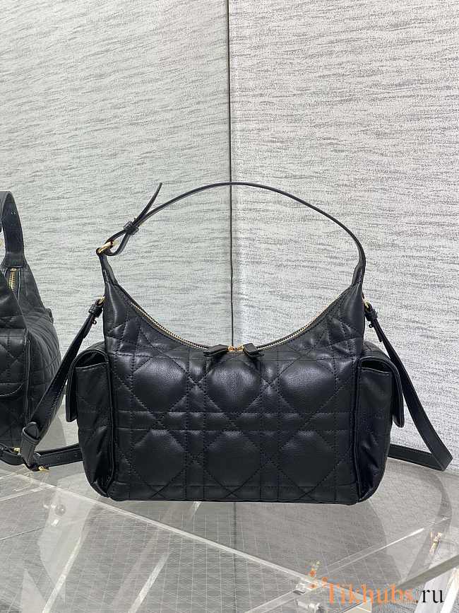Dior Medium D-Dream Bag Black Lambskin 24x14x9cm - 1