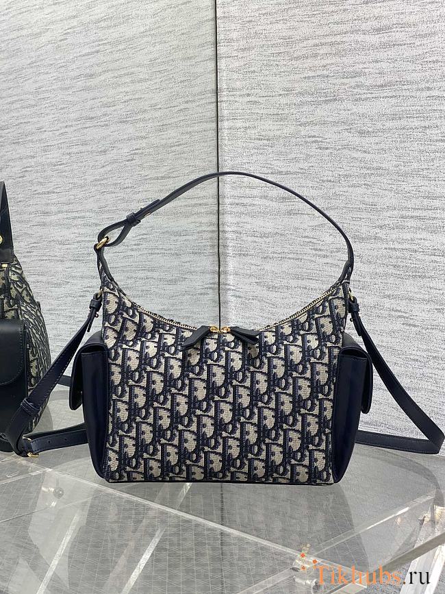 Dior Medium D-Dream Bag Oblique Blue 24x14x9cm - 1