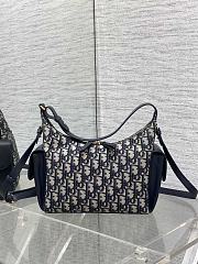 Dior Medium D-Dream Bag Oblique Blue 24x14x9cm - 5