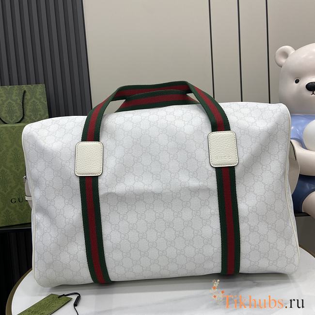 Gucci Medium Webbing Travel Bag White 47x30x27cm - 1