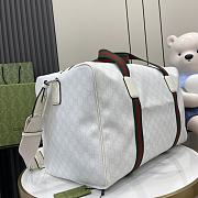 Gucci Medium Webbing Travel Bag White 47x30x27cm - 6