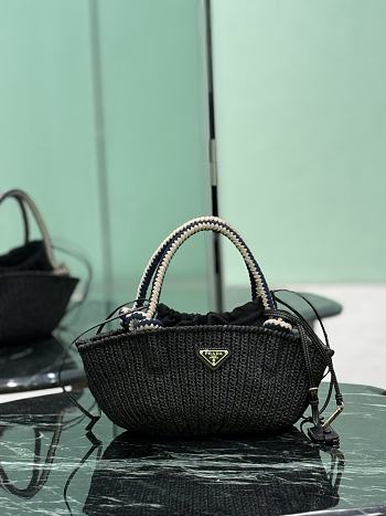 Prada Small Crochet Bag Black 25x11.5x14cm