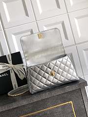 Chanel Coco Handle Silver Gold Lambskin 23cm - 4