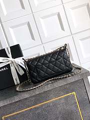 Chanel Phone Holder Chain Black Caviar Gold 21x12x5.5cm - 2