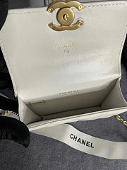 Chanel Mini Flap Bag White Lambskin Gold 12cm - 4