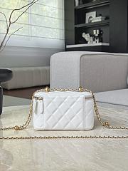 Chanel Vanity Case White Lambskin Gold 17x9.5x8cm - 5