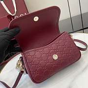 Gucci GG Emblem Small Shoulder Bag Red 20.5x13x7cm - 6