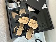 Chanel Camellia Slingback Pumps Beige 6cm - 2
