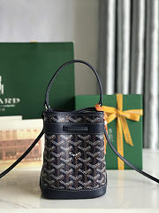 Goyard Petit Flot Mini Bucket Bag Navy Blue 17.5x12x10cm - 4